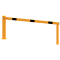 Compact hand barrier | without fixed support post | clear width: 2500 mm | for padlock | hot-dip galvanized and coated yellow / black